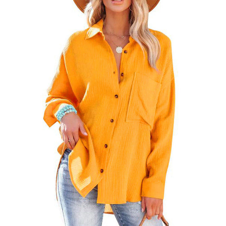 MADELYN | Blouse décontractée à manches longues boutonnée