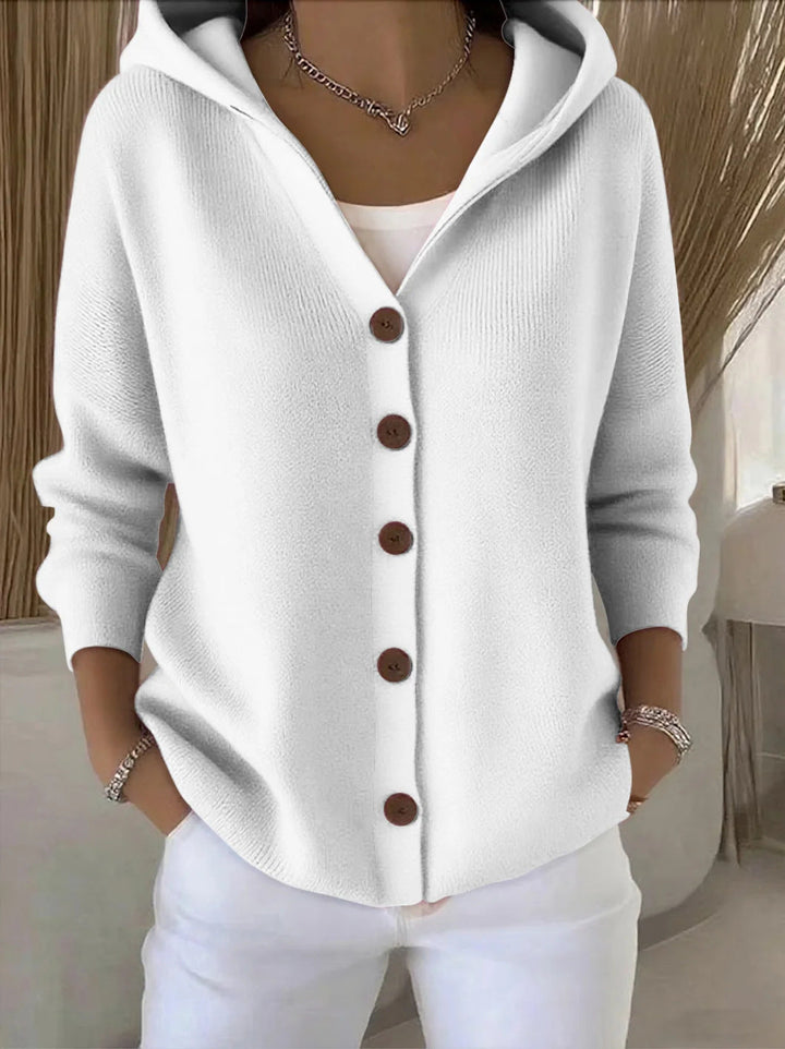 Darienne™ | Cardigan en maille à capuche boutonné