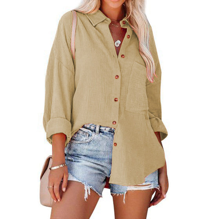 MADELYN | Blouse décontractée à manches longues boutonnée