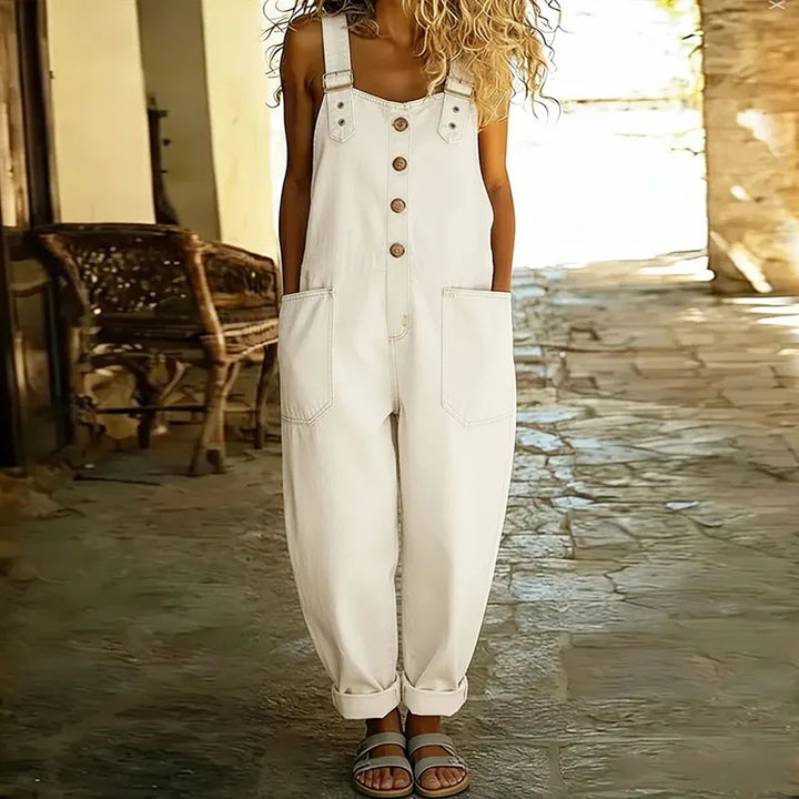 Saylor | Salopette vintage en denim doux avec bretelles réglables