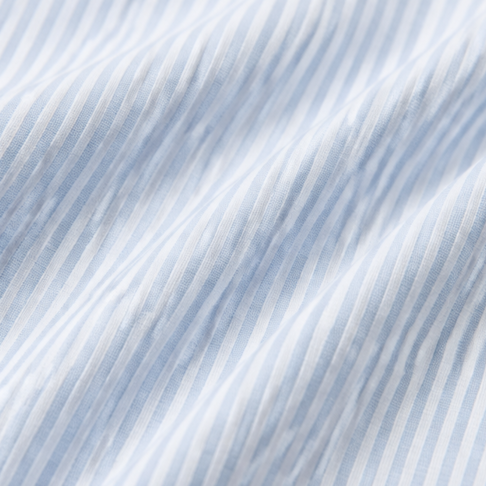 Lunavia – Striped Henley Top with Slimming Stripe Panel