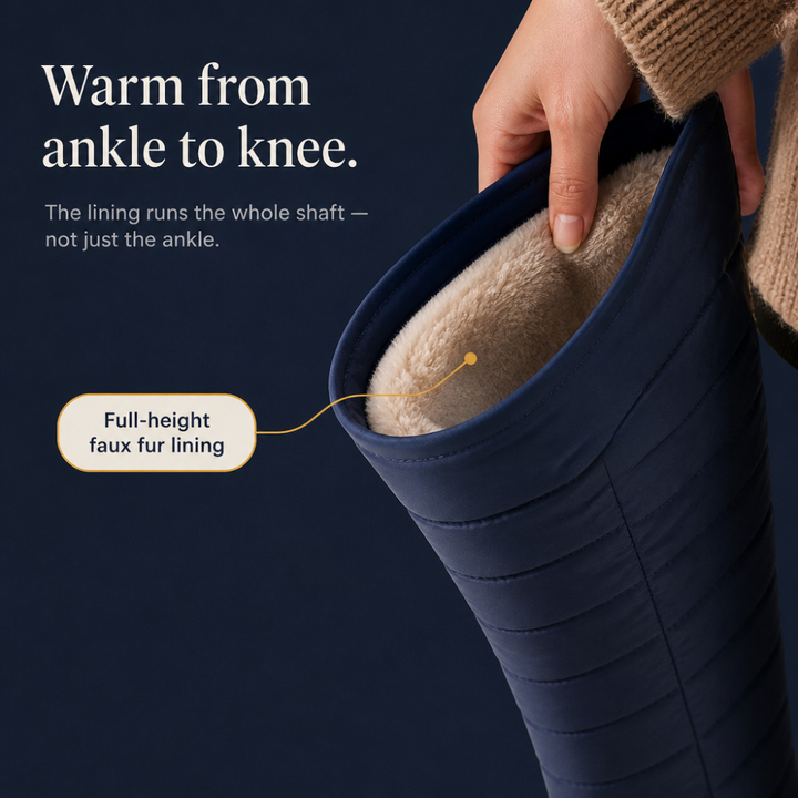 Duvella – Quilted Puffer-Style Tall Winter Boots