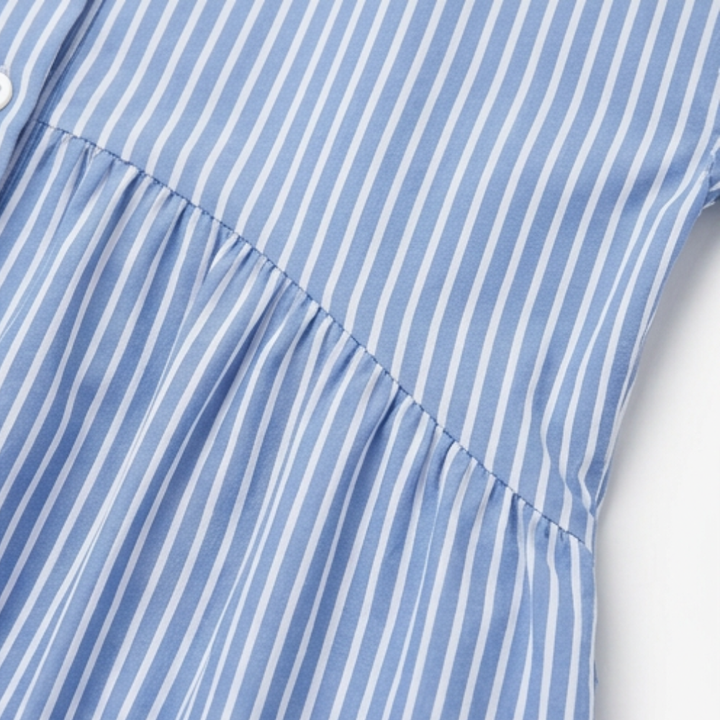 Elira – Airy Striped Midi Shirt Dress