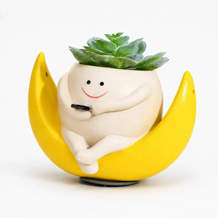Pippin – Smiley Face Planter Pot with Rocking Chair, Swing &amp; Hammock Designs