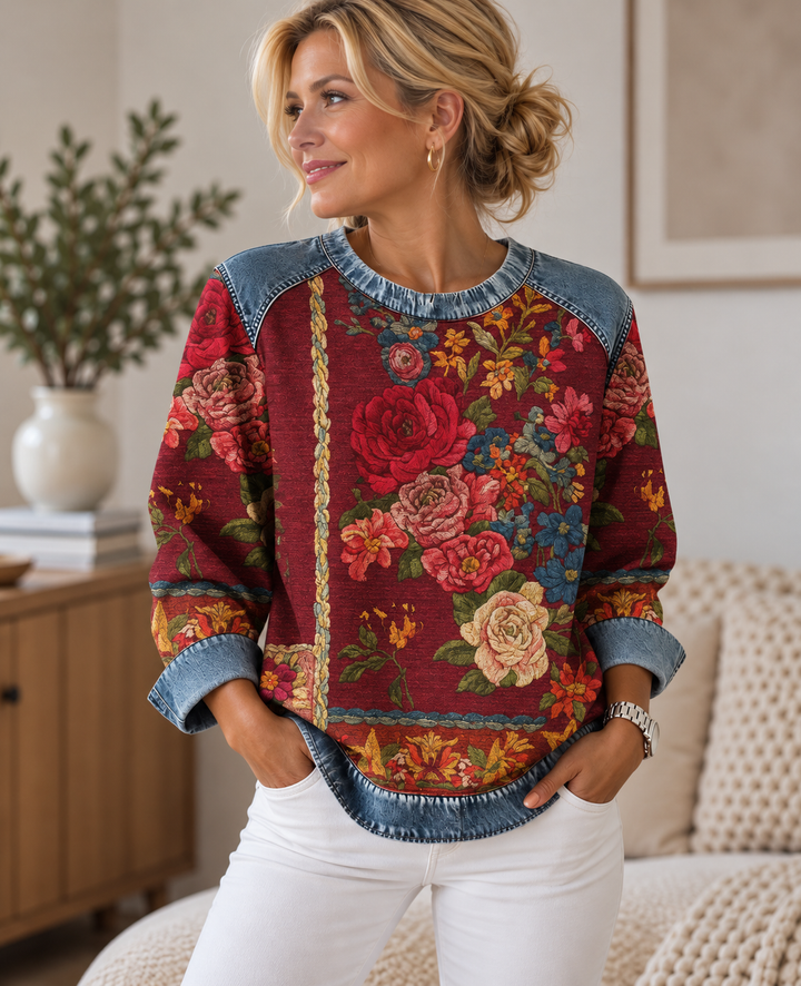 Floral Print Sweatshirt