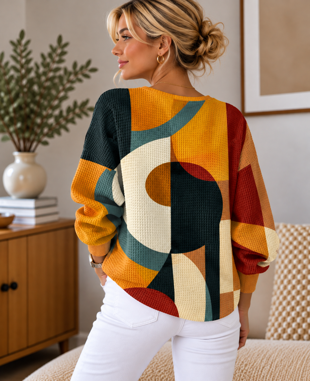 Geometric Pattern Sweatshirt