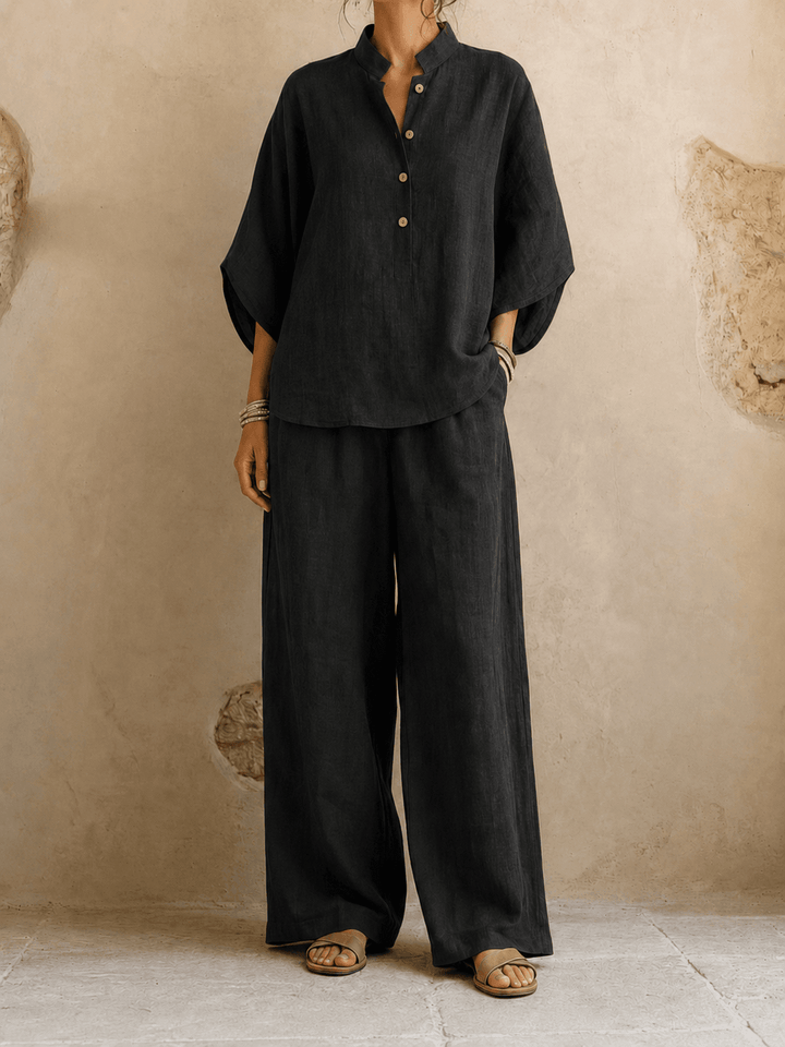 Maribel | Ensemble à manches chauve-souris et pantalon large