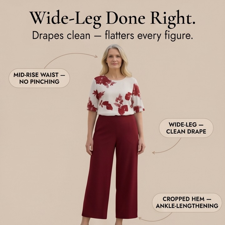 Avery Floral Top &amp; Wide-Leg Pants Set