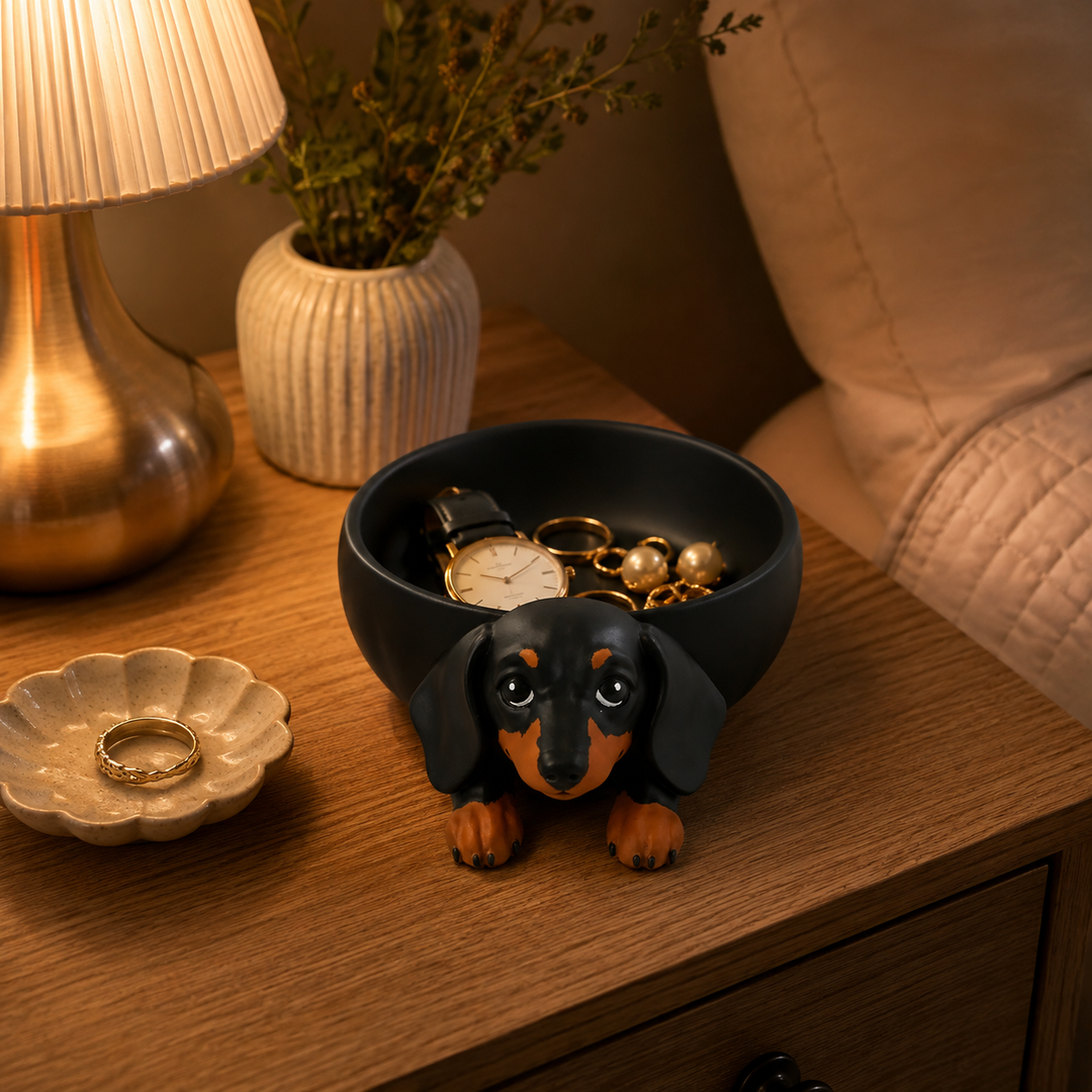 Wienerly – Sculpted Dachshund Catchall Tray