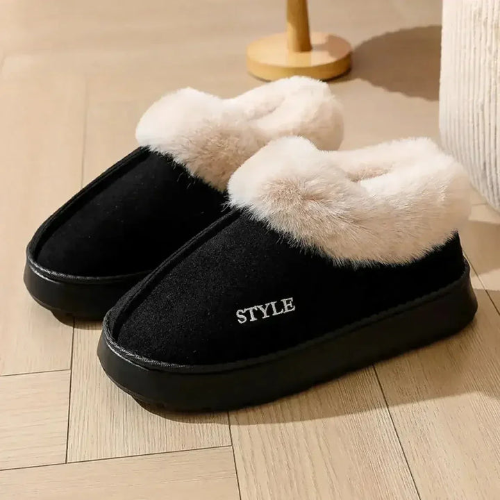 New Platform Snow Boots for Women – Thick Warm Wool House Shoes &amp; Outdoor Anti-Slip Fur Velvet Weatherproof Cushioned Ankle Short Boots