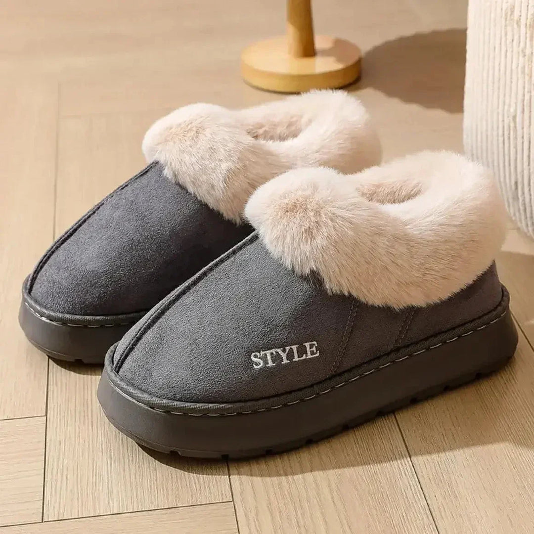 New Platform Snow Boots for Women – Thick Warm Wool House Shoes &amp; Outdoor Anti-Slip Fur Velvet Weatherproof Cushioned Ankle Short Boots