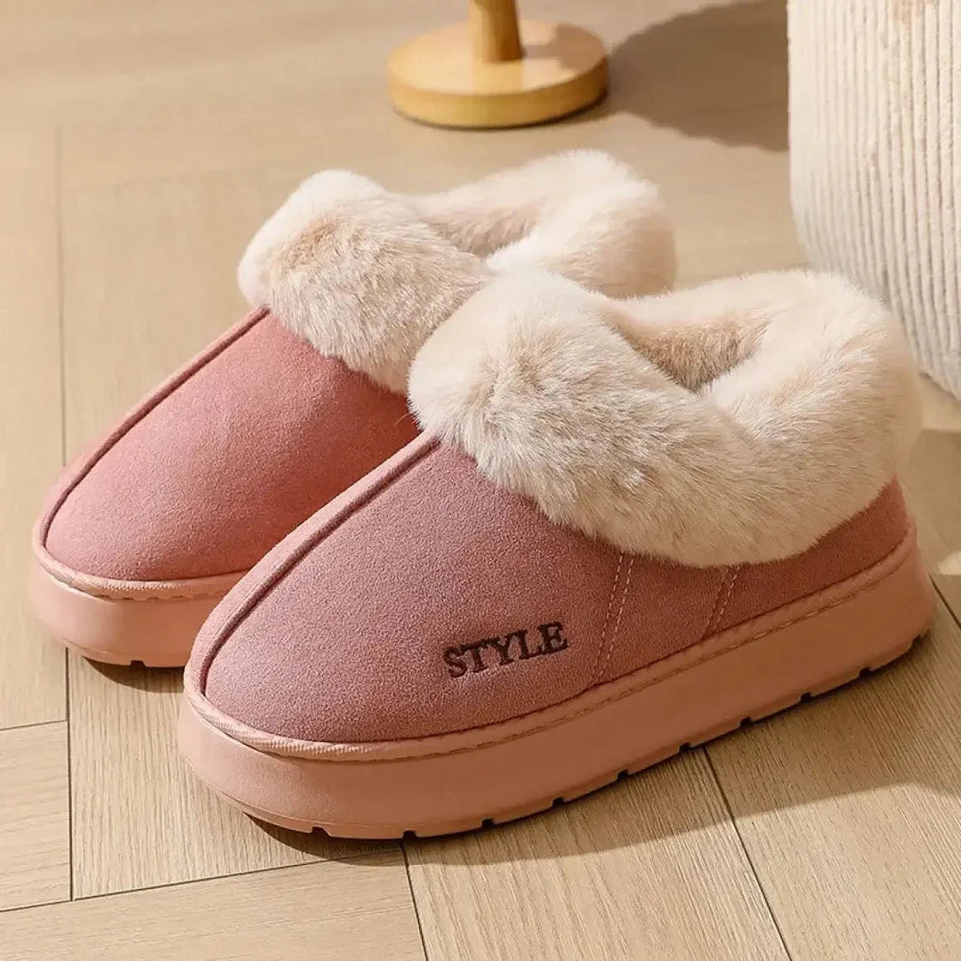 New Platform Snow Boots for Women – Thick Warm Wool House Shoes &amp; Outdoor Anti-Slip Fur Velvet Weatherproof Cushioned Ankle Short Boots