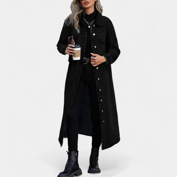 DENIM™ – Long Manteau Oversize en Jean