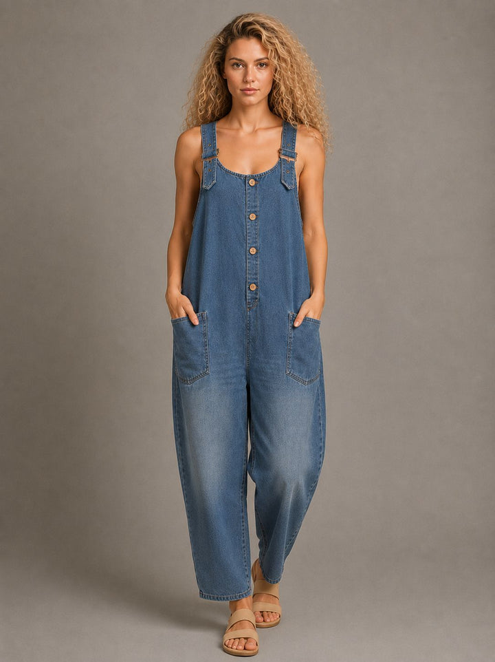 Lejla - Stylish Denim Jumpsuit With Pockets