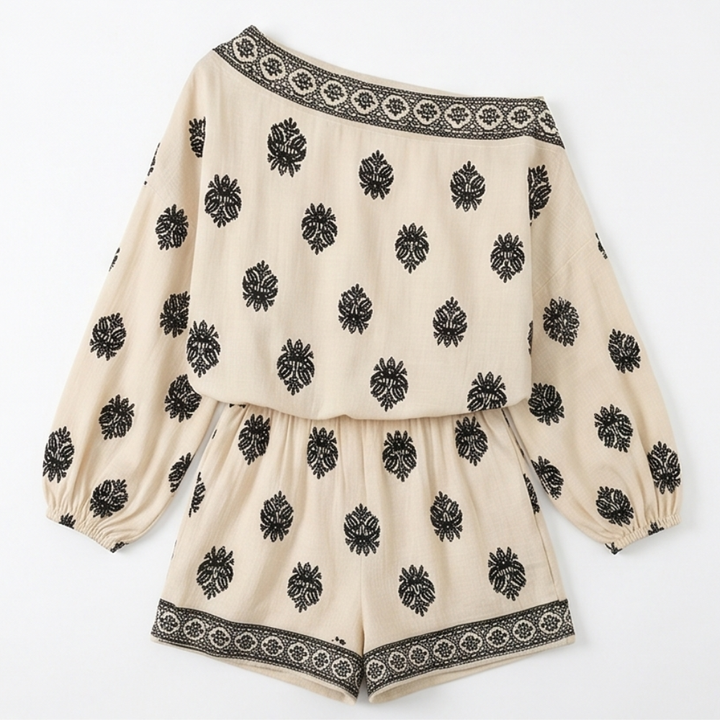 Solenne – Bohemian Off-Shoulder Matching Set