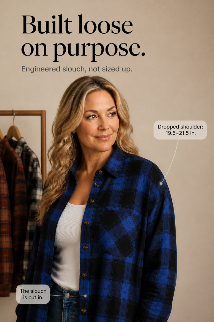 Overshirt &amp; Co – Oversized Buffalo Plaid Flannel Shacket