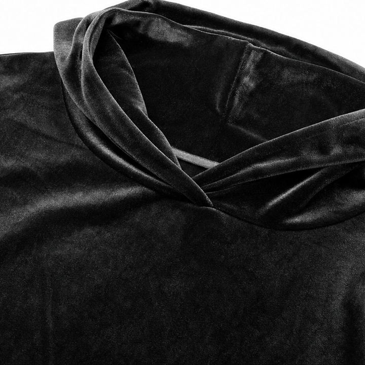 Velura – Contrast-Stripe Hooded Velour Tracksuit Set