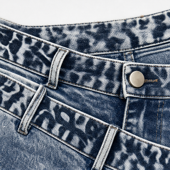 Wearlyn – Asymmetric Wrap-Waist Wide-Leg Jeans