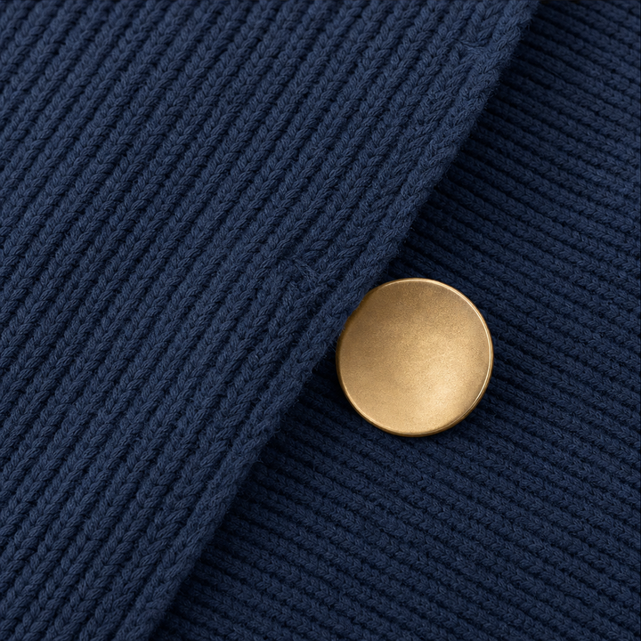 Scalloped Hem Chunky Collared Cardigan