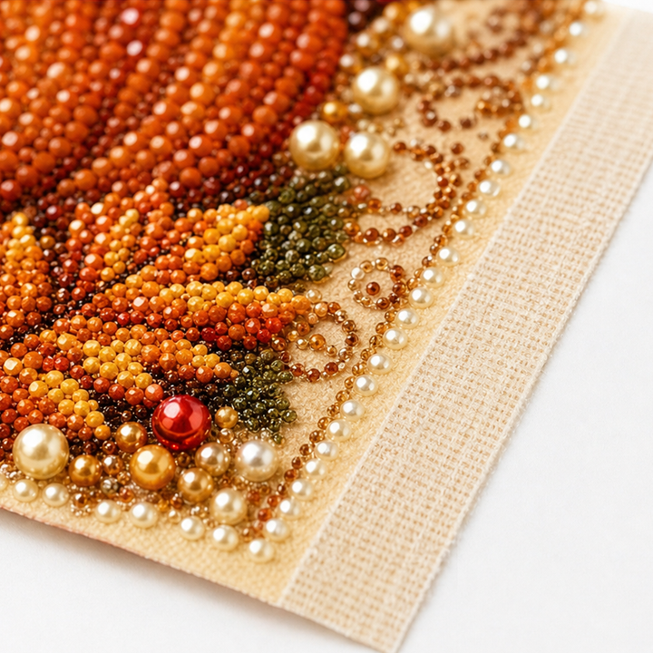 Duskbead – Pearl-Look Bead Pumpkin &amp; Squirrel Diamond Art Kit