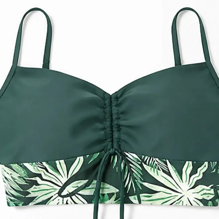 Solvira – High Waisted Bikini Set with Boxer Shorts and Tummy Control