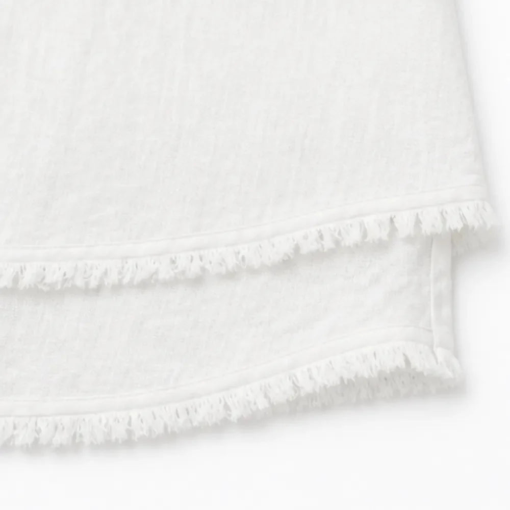 Lorelei – Boho Frayed-Trim V-Neck Tee for Women, Loose Tummy-Hiding Fit