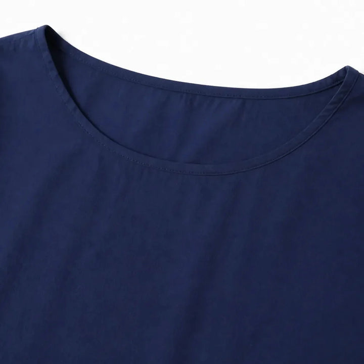 Marelle – Linen-Look Midi Dress with Three-Quarter Sleeves &amp; Pockets