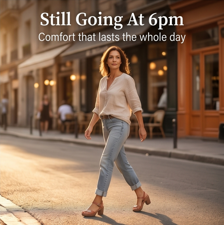 Luna Cushioned Block Heel Sandals for All-Day Wear