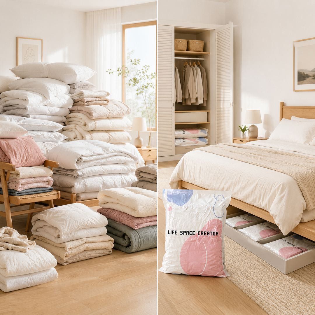 Spacenest – No-Pump 3D Vacuum Storage Bags for Closet &amp; Bedding (2-pack)