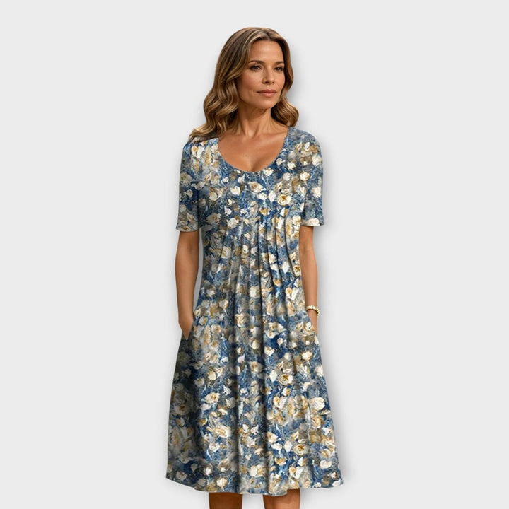 Geneviève | Graceful Floral Midi Dress