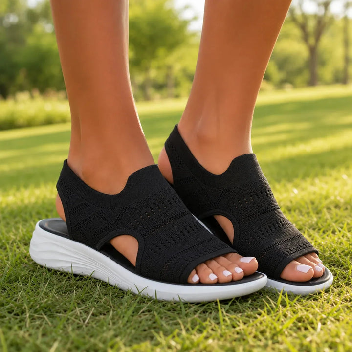 Soleva – Knit Platform Comfort Sandals for Women