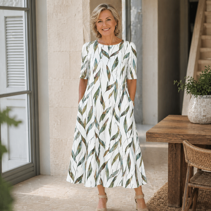 Sarah | Robe Midi Fleurie Sans Effort