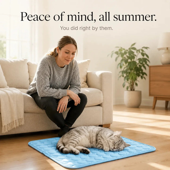 Coolabee – Cooling Mat for Dogs &amp; Cats, No-Freeze Washable Pet Pad