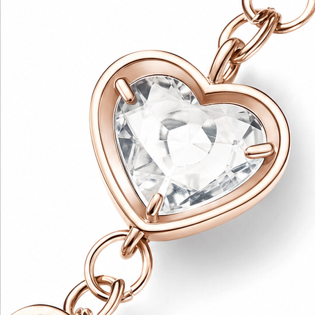 Fivella – Heart Dial 5-Piece Watch &amp; Jewelry Set