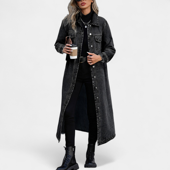 DENIM™ – Long Manteau Oversize en Jean