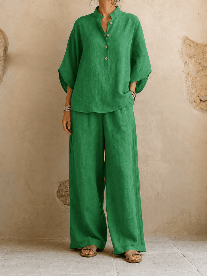 Maribel | Ensemble à manches chauve-souris et pantalon large