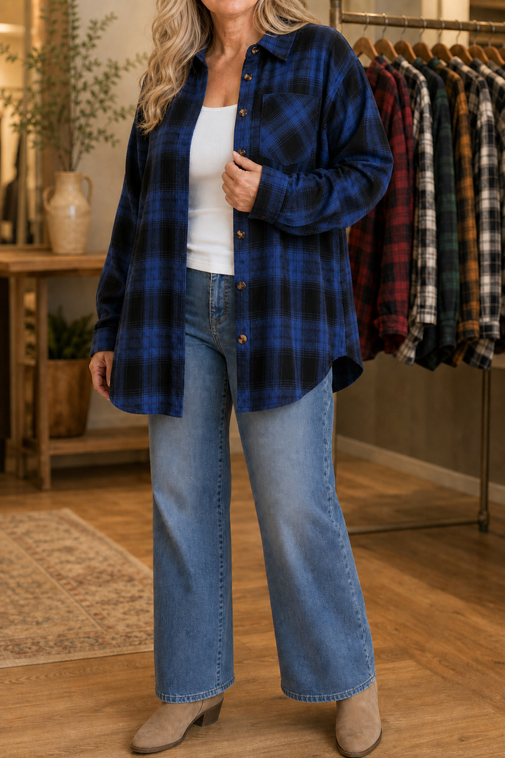 Overshirt &amp; Co – Oversized Buffalo Plaid Flannel Shacket