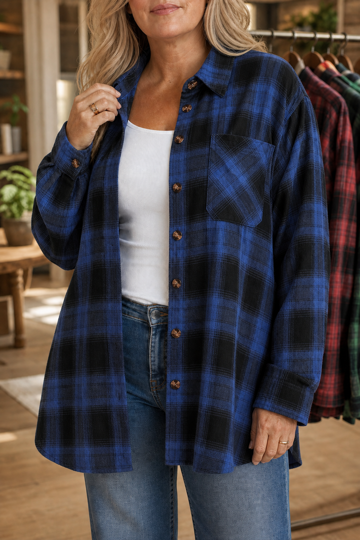 Overshirt &amp; Co – Oversized Buffalo Plaid Flannel Shacket