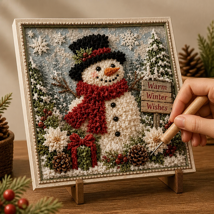 Foldery – Pre-Punched 3D Christmas Yarn Art Kit