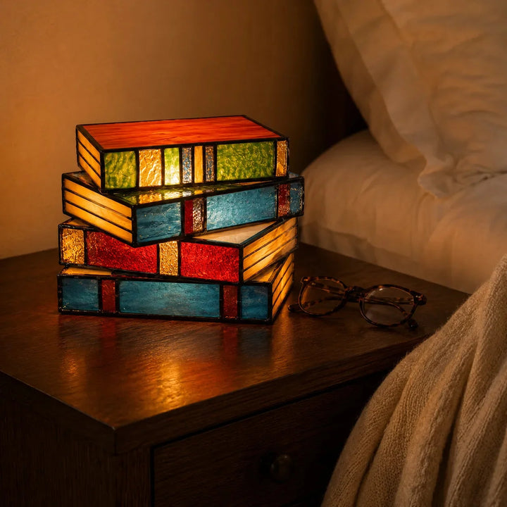 Lumira – Book Stack Table Lamp for Bedside &amp; Reading Book