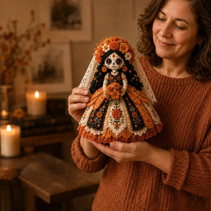 Stitch &amp; Story – Day of the Dead Patchwork Doll DIY Craft Kit for Beginners