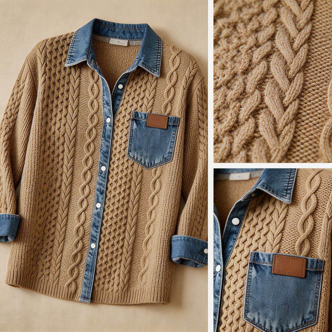 Diane Knit Denim Shirt – Relaxed Style with Everyday Comfort
