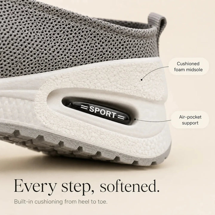 Stelora – Knit Mesh Slip On Sneakers for Women, Cushioned Everyday Walking Shoes