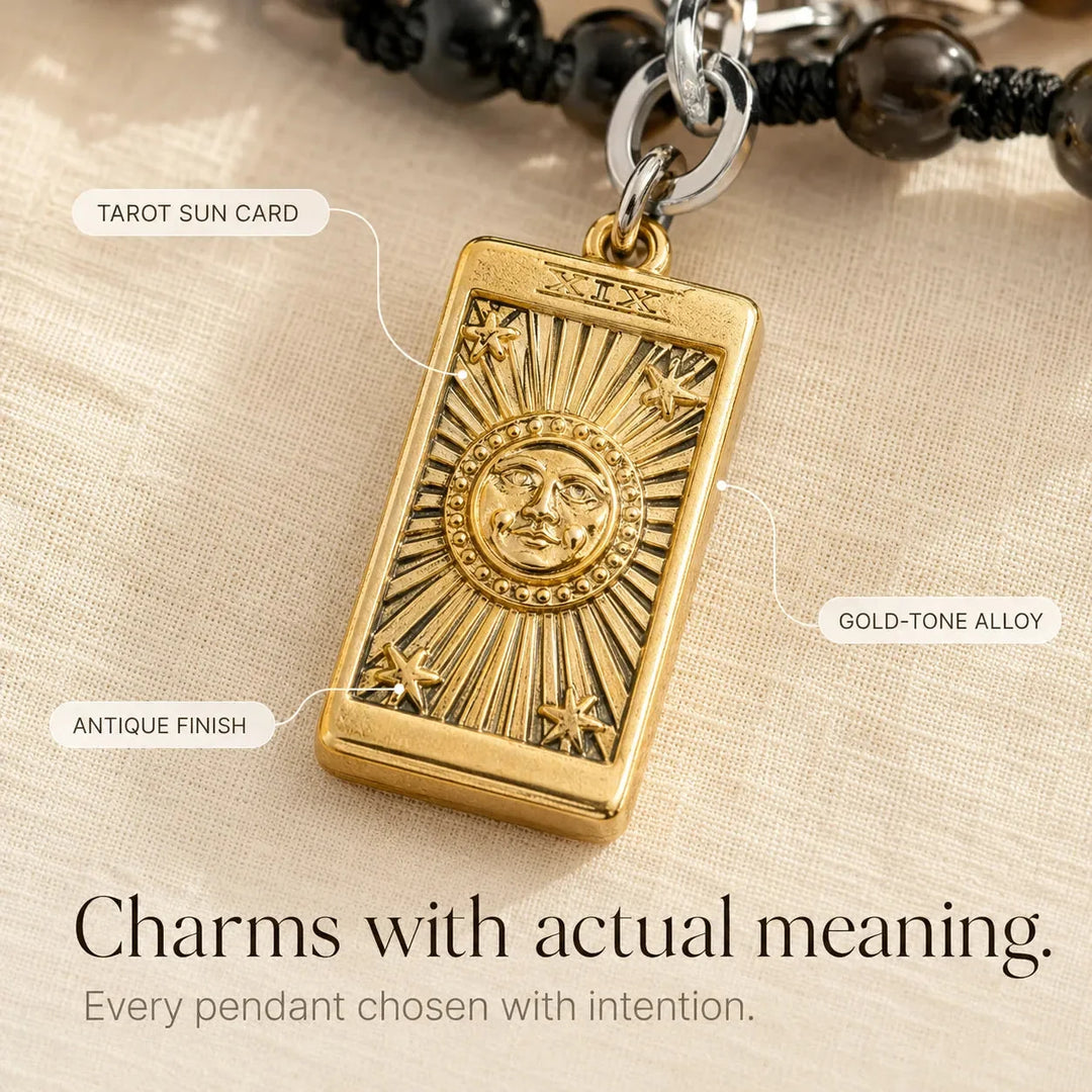 Solenya – Vintage Boho Layered Necklace with Tarot, Compass &amp; Coin Pendants