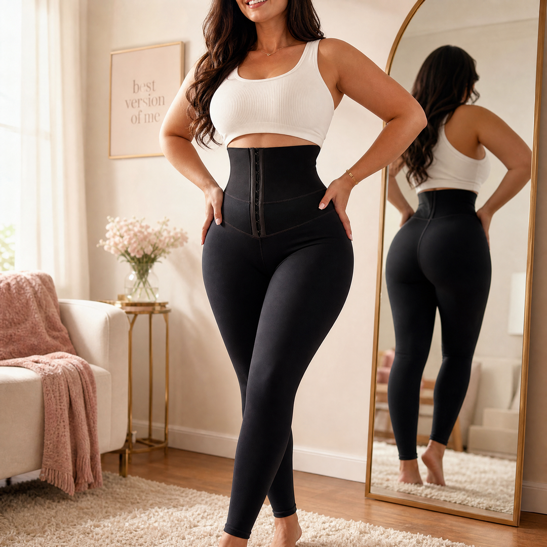 Cinchley – High-Waist Corset Leggings with Adjustable Cinch