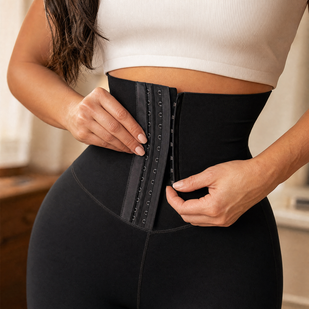 Cinchley – High-Waist Corset Leggings with Adjustable Cinch