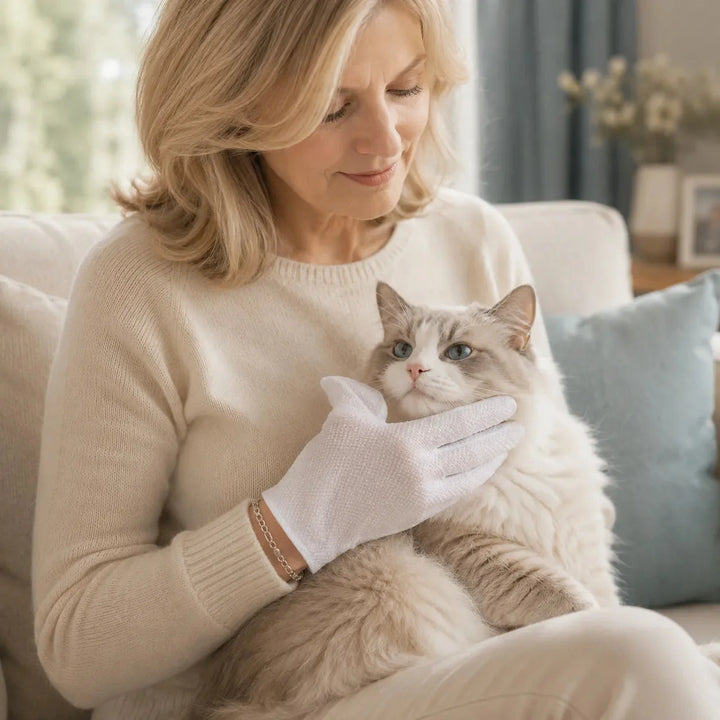 Pawmi – No-Rinse Pet Glove Wipes for Cats &amp; Dogs, 6-Pack