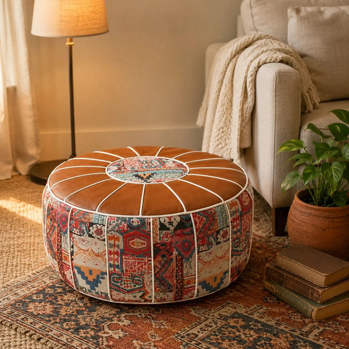 Marokka – Bohemian Storage Ottoman Pouf with Hidden Compartment