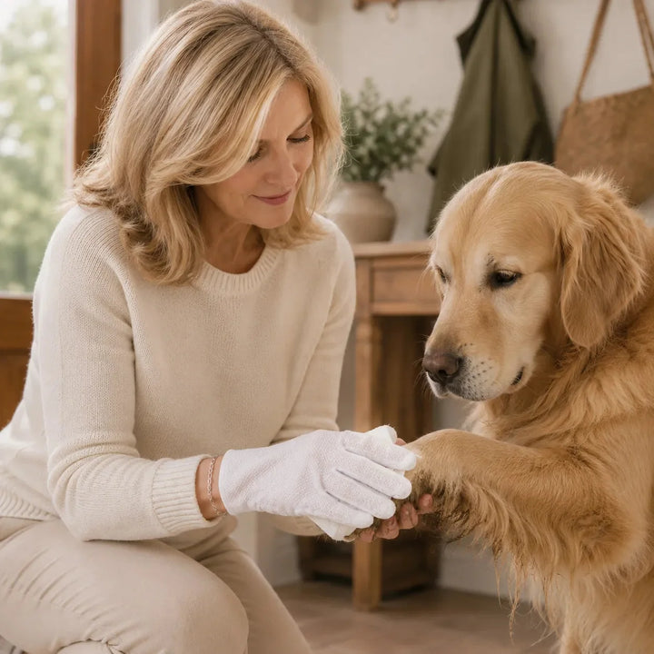 Pawmi – No-Rinse Pet Glove Wipes for Cats &amp; Dogs, 6-Pack