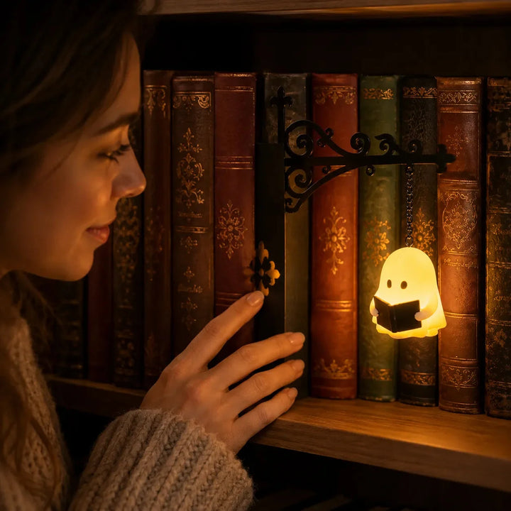 Nooklyn – Miniature Hanging Bookshelf Lantern with Warm LED Glow